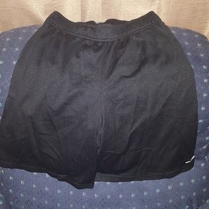 black basketball shorts
